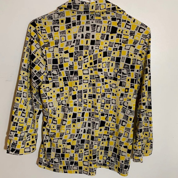 CHARTER CLUB. Woman’s Yellow Black Geometric SZ SP - Picture 2 of 4